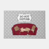 Couch Greyhound (flawn) Dog Lazy Slapende Funny Deurmat (Voorkant)