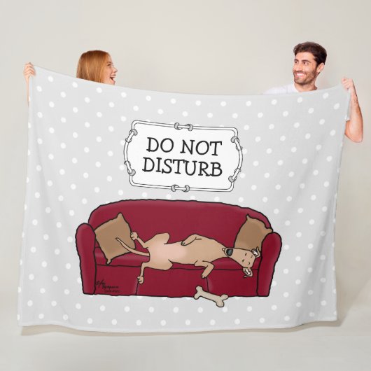 Couch Greyhound (flawn) Dog Lazy Slapende Funny Fleece Deken (In situ)