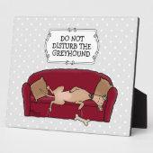 Couch Greyhound (flawn) Dog Lazy Slapende Funny Fotoplaat (Zijkant)