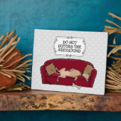 Couch Greyhound (flawn) Dog Lazy Slapende Funny Fotoplaat (Zijkant)