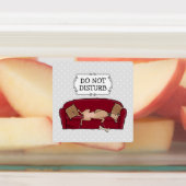 Couch Greyhound (flawn) Dog Lazy Slapende Funny Labels (Aangebracht)