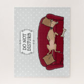 Couch Greyhound (flawn) Dog Lazy Slapende Funny Legpuzzel (Verticaal)