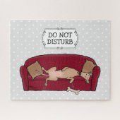 Couch Greyhound (flawn) Dog Lazy Slapende Funny Legpuzzel (Horizontaal)