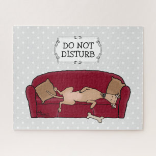 Couch Greyhound (flawn) Dog Lazy Slapende Funny Legpuzzel
