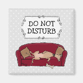Couch Greyhound (flawn) Dog Lazy Slapende Funny Magneet (Voorkant)