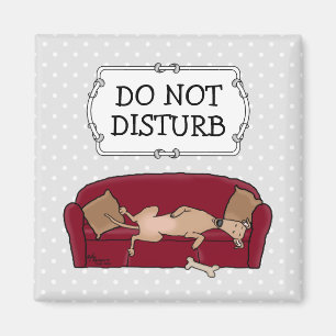 Couch Greyhound (flawn) Dog Lazy Slapende Funny Magneet