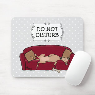 Couch Greyhound (flawn) Dog Lazy Slapende Funny Muismat