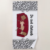 Couch Greyhound (flawn) Dog Lazy Slapende Funny Strandlaken (Voorkant)