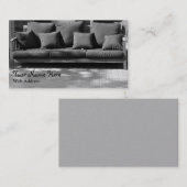 Couch on Street Visitekaartje Black and White (Voorkant / Achterkant)