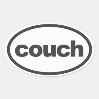 Couch Ovaal Running Decal Ovale Sticker