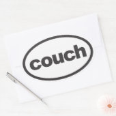 Couch Ovaal Running Decal Ovale Sticker (Envelop)