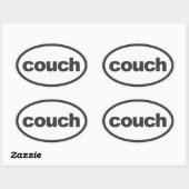 Couch Ovaal Running Decal Ovale Sticker (Vel)