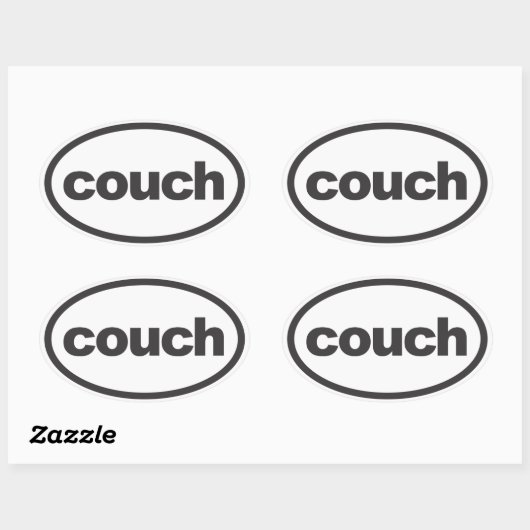 Couch Ovaal Running Decal Ovale Sticker (Vel)