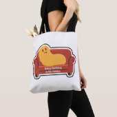 couch poato doodle | Grappige Lazy Mood Sticker Tote Bag (Dichtbij)