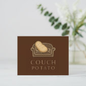 Couch Potato Ansichtkaart - Chocolade Briefkaart (Staand voorkant)