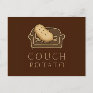 Couch Potato Ansichtkaart - Chocolade Briefkaart