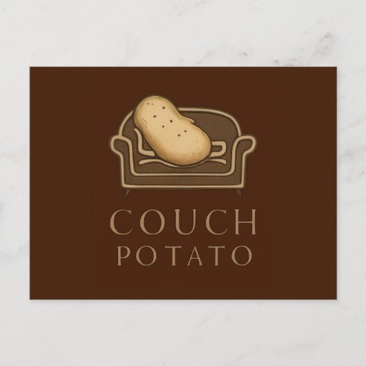 Couch Potato Ansichtkaart - Chocolade Briefkaart (Voorkant)