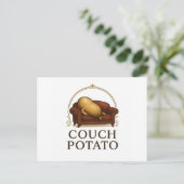 Couch Potato Ansichtkaart - Rustende Aardappel Briefkaart (Staand voorkant)