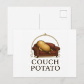 Couch Potato Ansichtkaart - Rustende Aardappel Briefkaart (Voorkant / Achterkant)