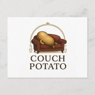 Couch Potato Ansichtkaart - Rustende Aardappel Briefkaart