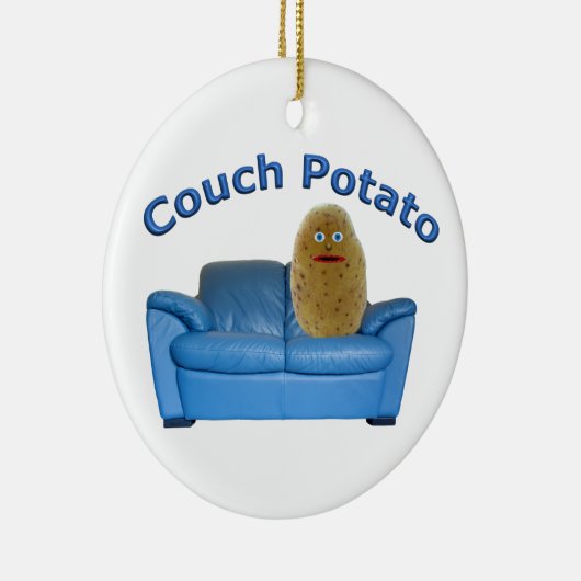 Couch Potato Ceramic Ornament (Rechts)