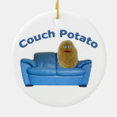 Couch Potato Ceramic Ornament (Achterkant)