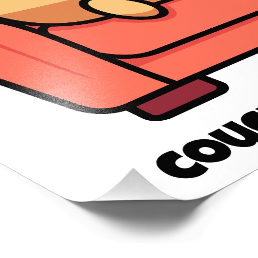 Couch Potato en trots Foto Afdruk (Hoek)