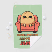 Couch Potato en trots Golfhanddoek (Insitu)