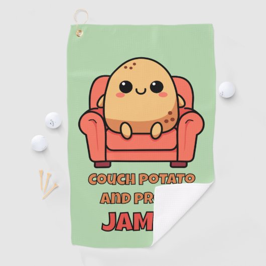 Couch Potato en trots Golfhanddoek (Insitu)