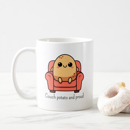 Couch Potato en trots Koffiemok (Met donut)