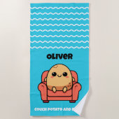 Couch Potato en trots Strandlaken (Voorkant)