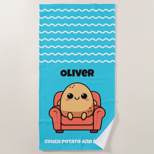 Couch Potato en trots Strandlaken (Voorkant)