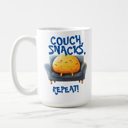 Couch Potato Funny Koffiemok (Links)