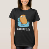 Couch Potato Funny Potato Pun Dark BG T-shirt (Voorkant)