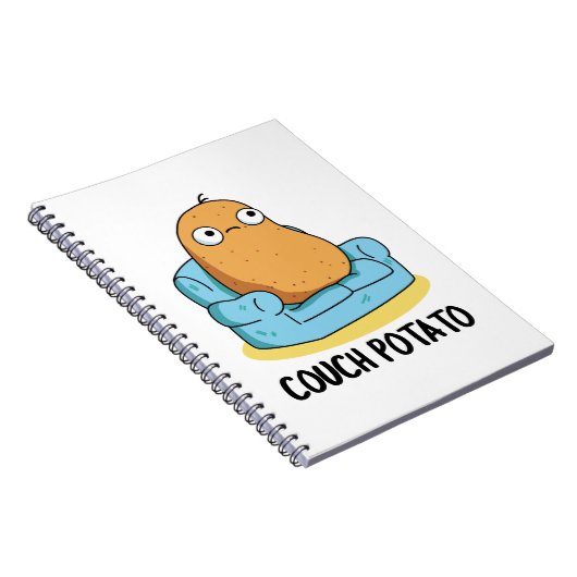 Couch Potato Grappige Aardappel Pun Notitieboek (Rechterzijde)