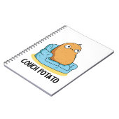 Couch Potato Grappige Aardappel Pun Notitieboek (Linkerzijde)