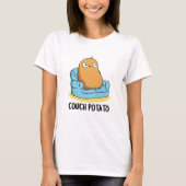 Couch Potato Grappige Aardappel Pun T-shirt (Voorkant)