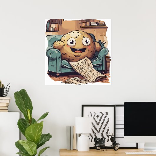 Couch Potato - Kunstdruk Poster (Thuiskantoor)