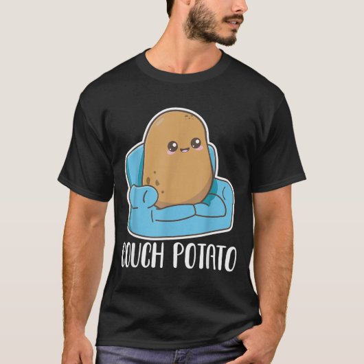 Couch potato schattig kawaii grappige aardappel ko t-shirt (Voorkant)