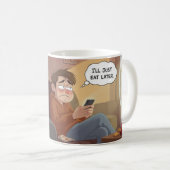Couch Potato & Snacks – Funny Relatable Mug Koffiemok (Voorkant rechts)