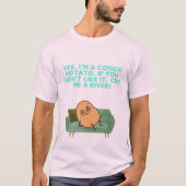 COUCH POTATO T-shirt - Funny Couch Potato (Voorkant)