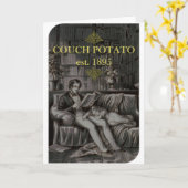 Couch Potato Verjaardag Kaart (Gele Bloem)