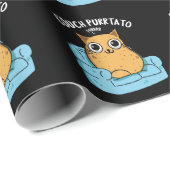 Couch Purrtato Funny Potato Pun Dark BG Cadeaupapier (Rol Hoek)
