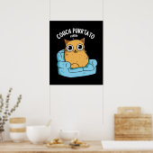 Couch Purrtato Funny Potato Pun Dark BG Poster (Keuken)