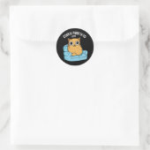 Couch Purrtato Funny Potato Pun Dark BG Ronde Sticker (Tas)