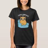 Couch Purrtato Funny Potato Pun Dark BG T-shirt (Voorkant)