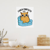 Couch Purrtato Funny Potato Pun Poster (Keuken)
