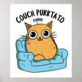 Couch Purrtato Funny Potato Pun Poster (Voorkant)