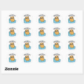 Couch Purrtato Funny Potato Pun  Ronde Sticker (Vel)