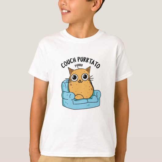 Couch Purrtato Funny Potato Pun T-shirt (Voorkant)